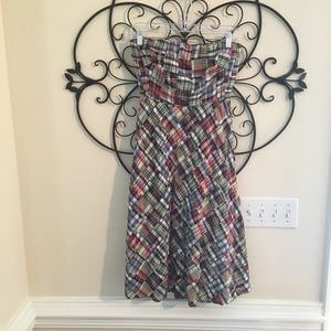 Plaid j crew sleeveless dress size 2